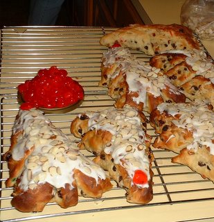 Decorated Christmas stollen