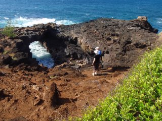 Rock bridge, Makahuena Point Kauai