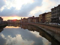 Pisa at sunset